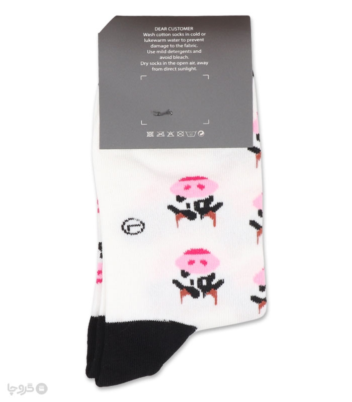 خرید عمده پک جوراب ساقدار زنانه اینفینیتی طرح گاو - بسته 6 عددی