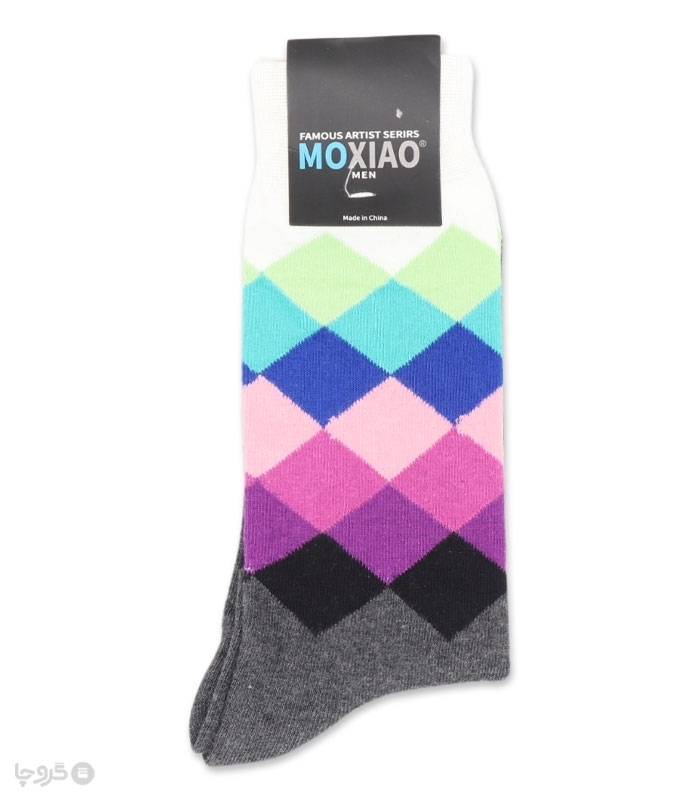 خرید عمده پک جوراب ساقدار مردانه ماکسیو Moxiao طرح آرگایل - بسته 12 جفتی