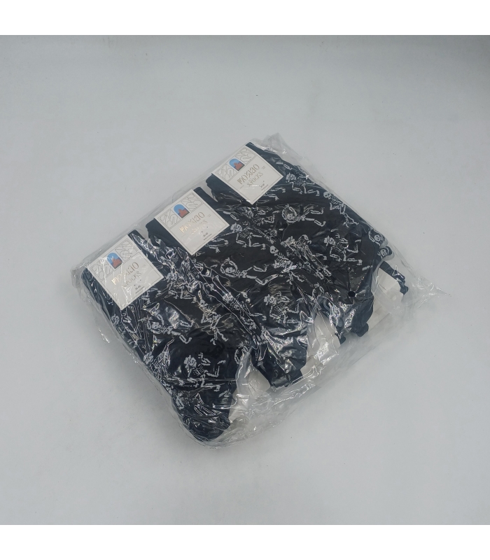 خرید عمده پک جوراب ساقدار زنانه Moxiao ماکسیو طرح اسکلت - بسته 12 جفتی