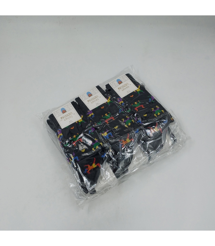 خرید عمده پک جوراب ساقدار زنانه Moxiao ماکسیو طرح پارتی - بسته 12 جفتی