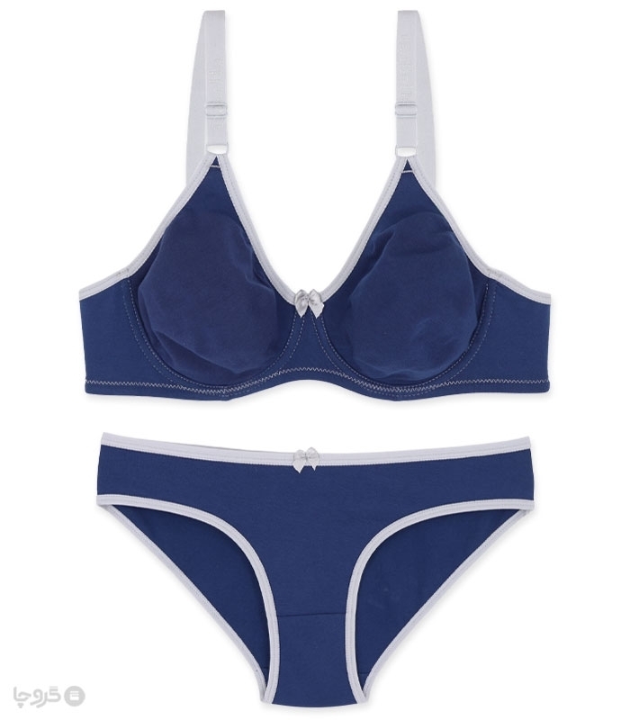 خرید عمده پک ست شورت و سوتین نخی فنردار ایزابلا کد 503 - بسته 4 عددی