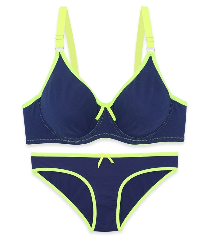 پک ست شورت و سوتین نخی فنردار ایزابلا کد 503 - بسته 4 عددی