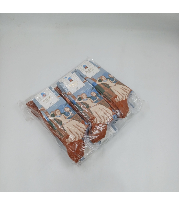 خرید عمده پک جوراب ساقدار زنانه Moxiao ماکسیو طرح نارسیست - بسته 12 جفتی