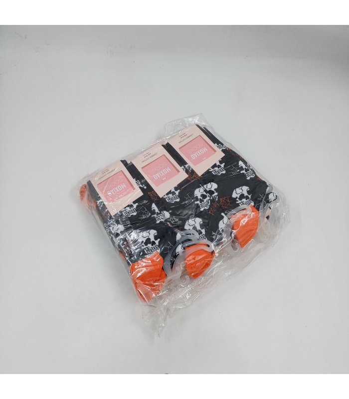 خرید عمده پک جوراب ساقدار زنانه Moxiao ماکسیو طرح هالووین - بسته 12 جفتی