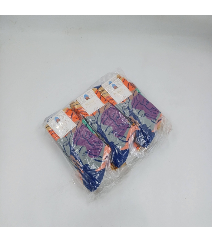 خرید عمده پک جوراب ساقدار زنانه Moxiao ماکسیو طرح رخ - بسته 12 جفتی