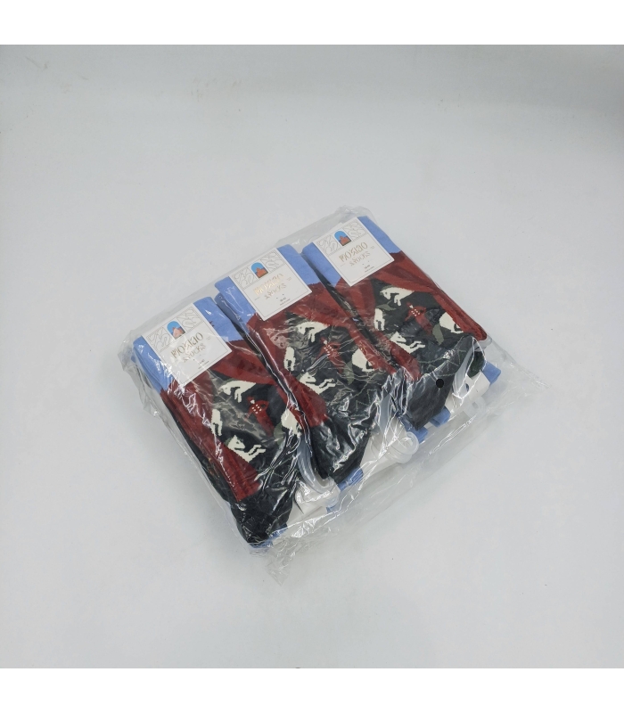 خرید عمده پک جوراب ساقدار زنانه Moxiao ماکسیو طرح سیرک - بسته 12 جفتی