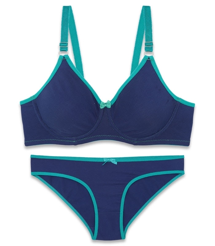 پک ست شورت و سوتین نخی فنردار ایزابلا کد 503 - بسته 4 عددی