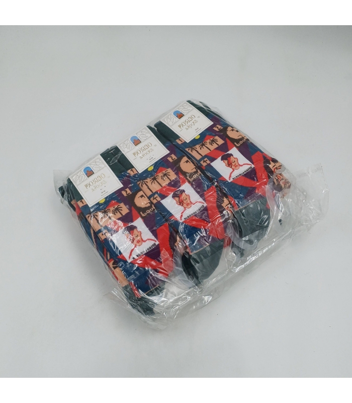 خرید عمده پک جوراب ساقدار زنانه Moxiao ماکسیو طرح Aladdin Sane - بسته 12 جفتی