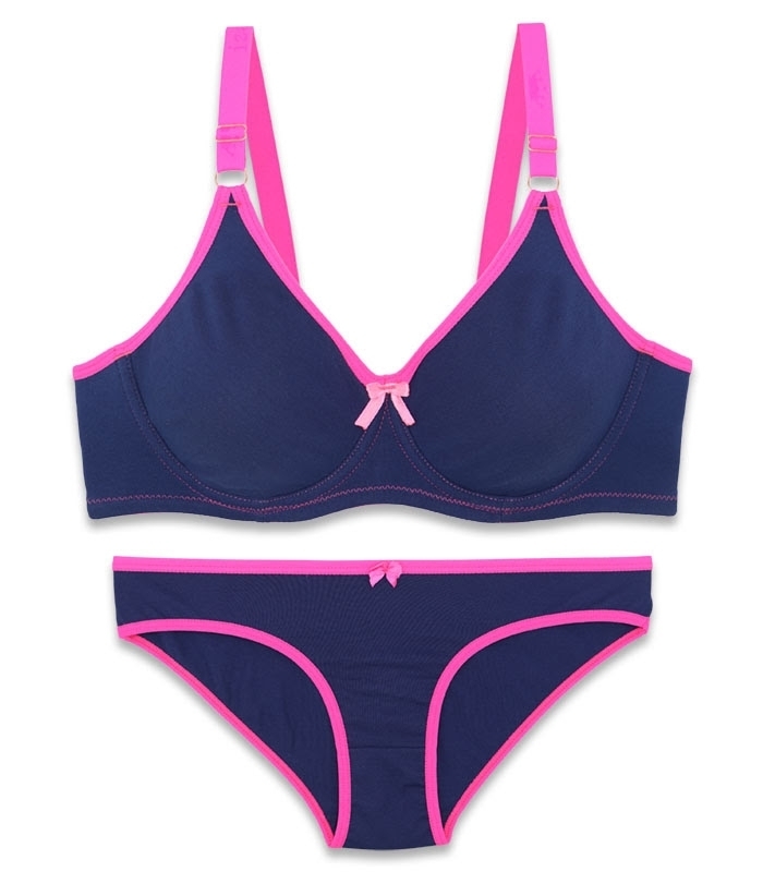 پک ست شورت و سوتین نخی فنردار ایزابلا کد 503 - بسته 4 عددی