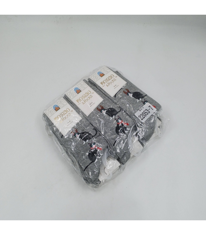 خرید عمده پک جوراب ساقدار زنانه Moxiao ماکسیو طرح Cats - بسته 12 جفتی