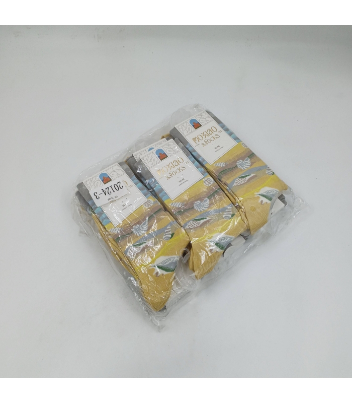 خرید عمده پک جوراب ساقدار زنانه Moxiao ماکسیو طرح صدف - بسته 12 جفتی