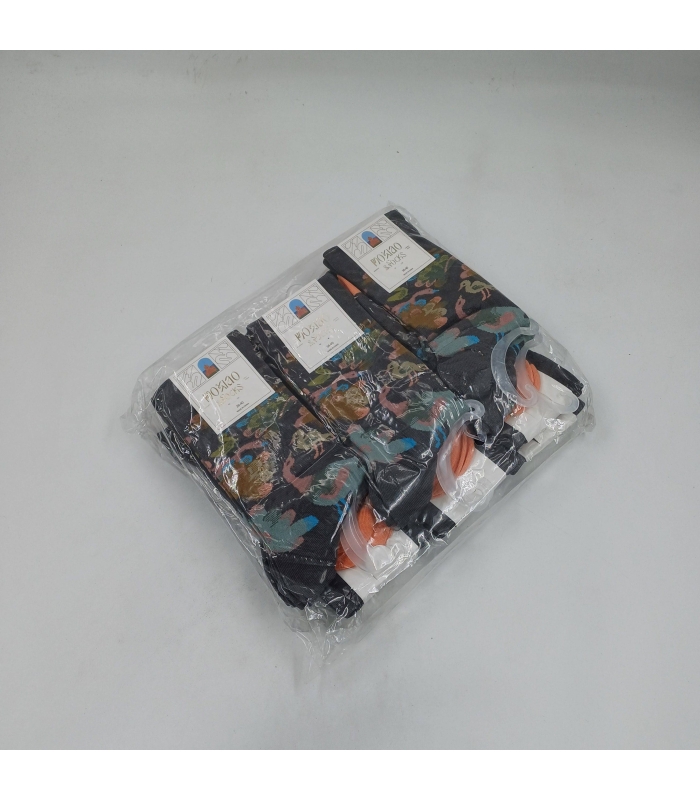 خرید عمده پک جوراب ساقدار زنانه Moxiao ماکسیو طرح طاووس - بسته 12 جفتی