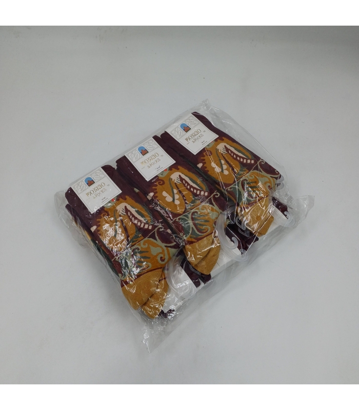 خرید عمده پک جوراب ساقدار زنانه Moxiao ماکسیو طرح Lonely - بسته 12 جفتی