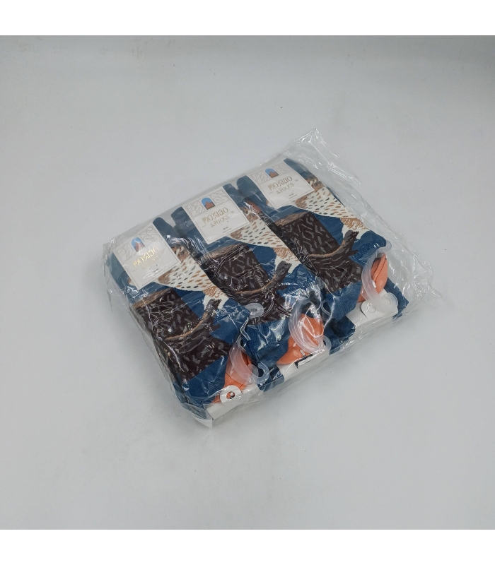 خرید عمده پک جوراب ساقدار زنانه Moxiao ماکسیو طرح جغد - بسته 12 جفتی