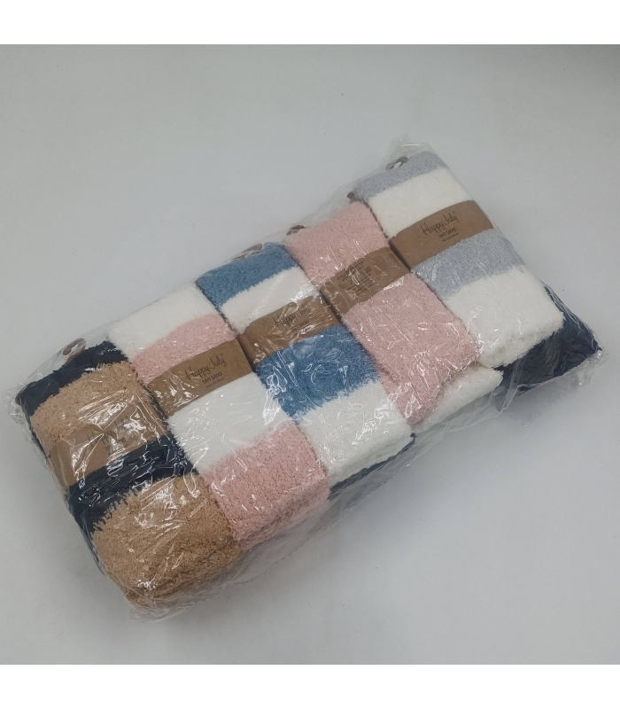 خرید عمده پک جوراب بوکله ساقدار زنانه هپی جولی طرح رینگی - بسته 10 جفتی