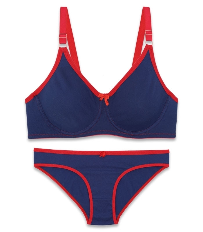 پک ست شورت و سوتین نخی فنردار ایزابلا کد 503 - بسته 4 عددی