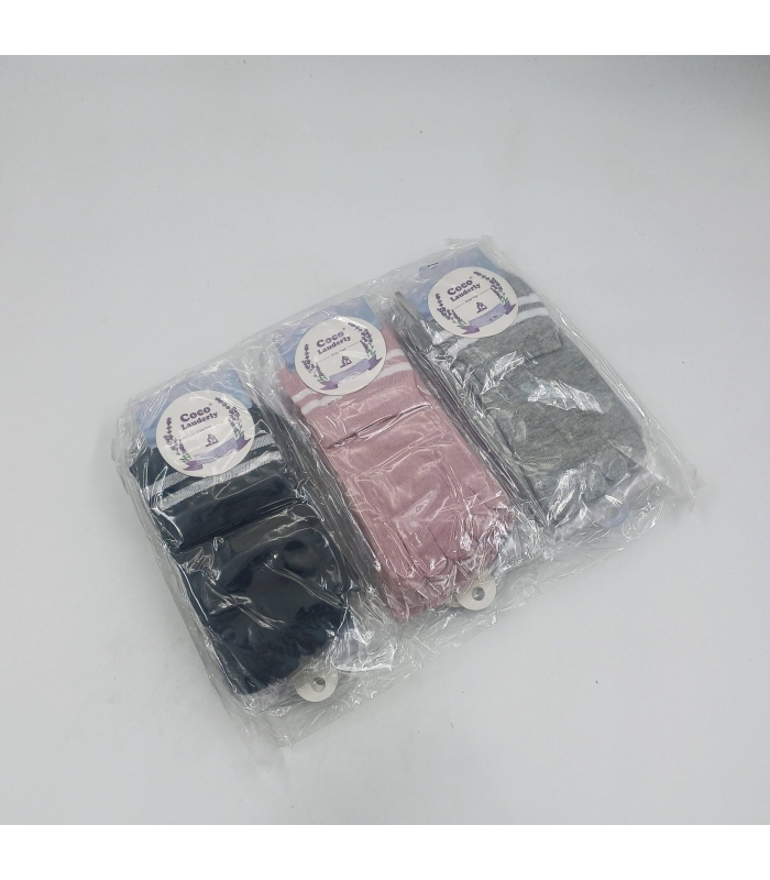 خرید عمده پک جوراب نیم ساق زنانه یوگا انگشتی طرح دو خط - بسته 12 جفتی