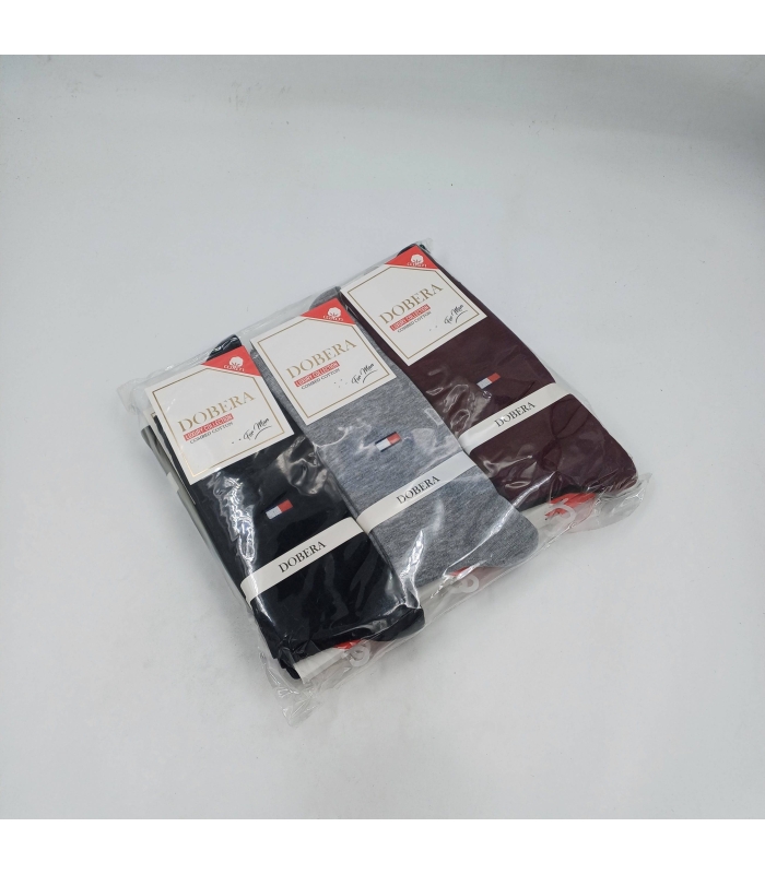 خرید عمده پک جوراب ساقدار مردانه دوبرا Dobera نخ هندی طرح Tommy - بسته 12 جفتی
