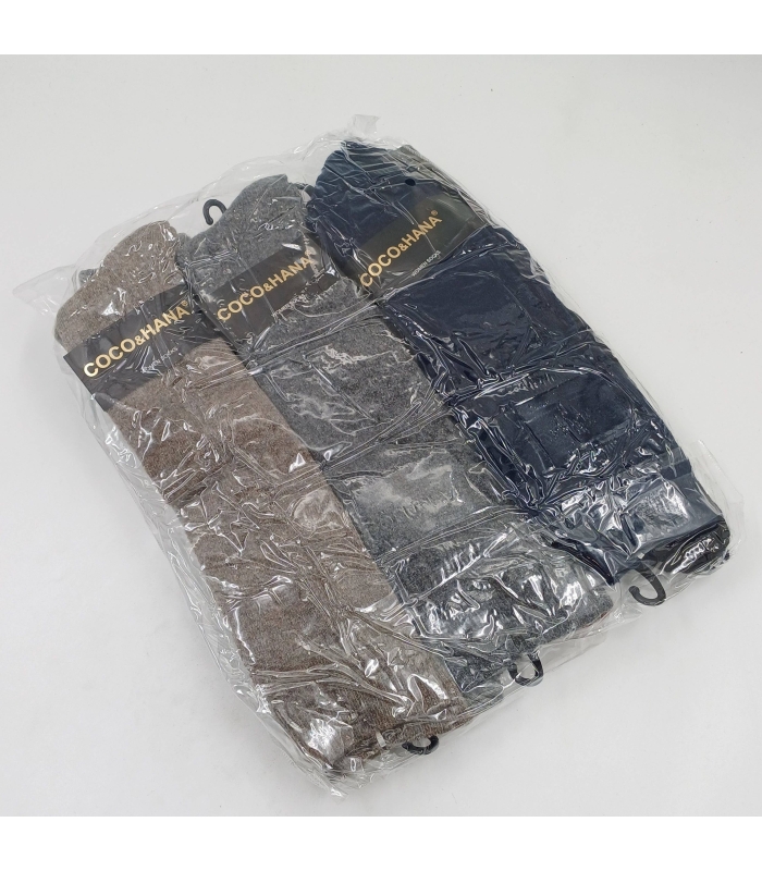 خرید عمده پک جوراب پشمی سه ربع زنانه Coco & Hana کوکو اند هانا طرح ساده - بسته 6 جفتی