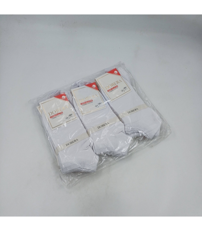 خرید عمده پک جوراب مچی مردانه دوبرا Dobera نخ هندی طرح ساده - بسته 12 جفتی