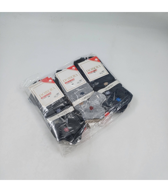 خرید عمده پک جوراب مچی مردانه دوبرا Dobera نخ هندی طرح آرگایل - بسته 12 جفتی