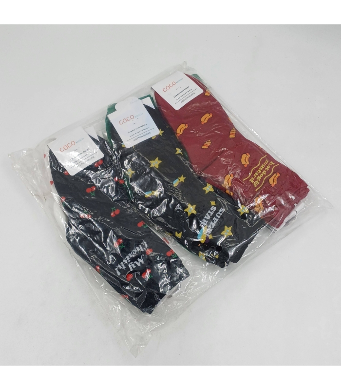 خرید عمده پک جوراب نیم ساق زنانه کوکو اند دوبرا Coco & Dobera طرح فانتزی - بسته 12 جفتی