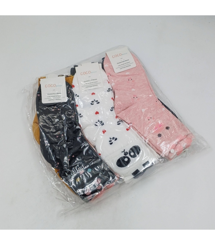 خرید عمده پک جوراب نیم ساق زنانه کوکو اند دوبرا Coco & Dobera طرح حیوانات - بسته 12 جفتی