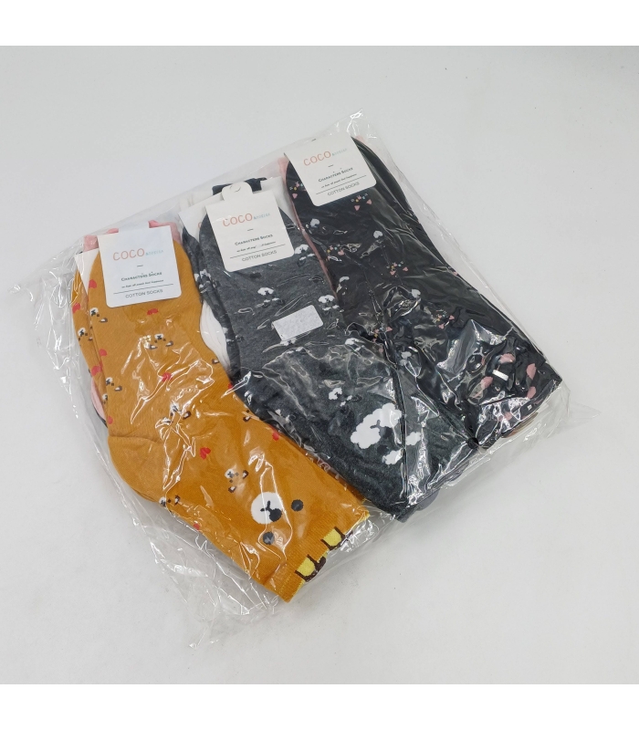 خرید عمده پک جوراب نیم ساق زنانه کوکو اند دوبرا Coco & Dobera طرح حیوانات - بسته 12 جفتی