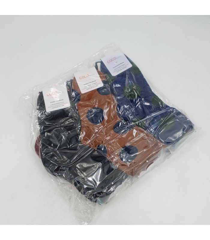 خرید عمده پک جوراب نیم ساق زنانه کوکو اند دوبرا Coco & Dobera طرح خالخالی - بسته 12 جفتی