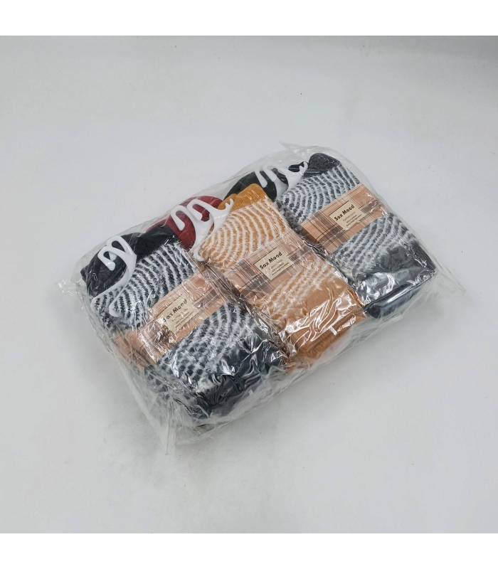 خرید عمده پک جوراب موهر ساقدار زنانه طرح رینگی