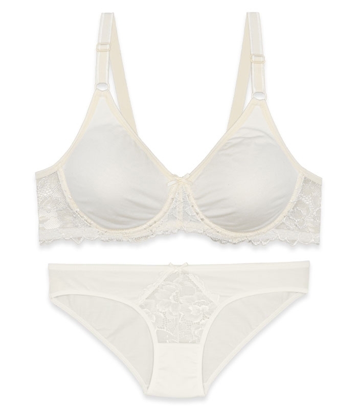 پک ست شورت و سوتین پرسی نخ و دانتل فنردار ایزابلا کد 0170 - بسته 4 عددی