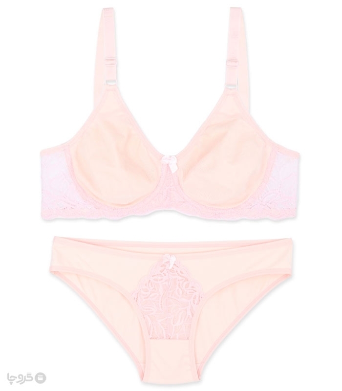 پک ست شورت و سوتین پرسی نخ و دانتل فنردار ایزابلا کد 0170 - بسته 4 عددی