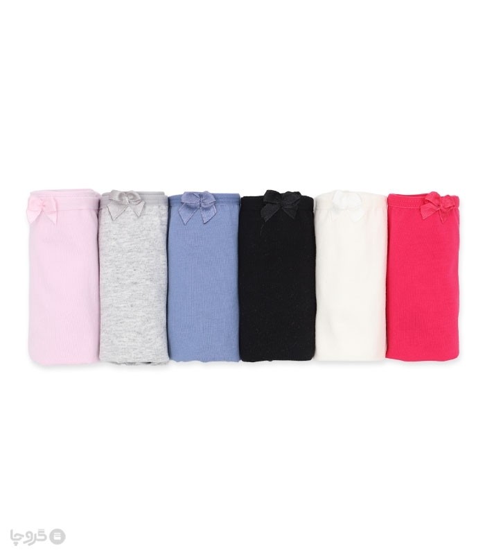 خرید عمده پک شورت زنانه اسلیپ نخی Misspel میسپل کد 2000 میکس ساده - 2 بسته 6 عددی