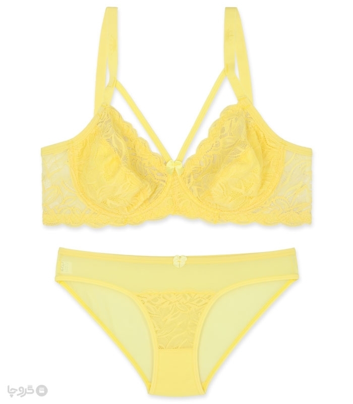 پک ست شورت و سوتین دانتل فنردار ایزابلا کد 610 - بسته 4 عددی