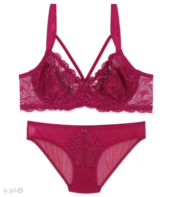 پک ست شورت و سوتین دانتل فنردار ایزابلا کد 610 - بسته 4 عددی