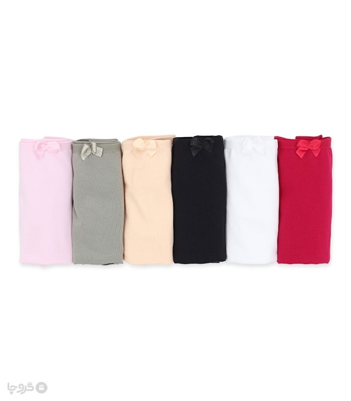 خرید عمده پک شورت زنانه اسلیپ نخی Misspel میسپل کد 2000 میکس ساده - 2 بسته 6 عددی