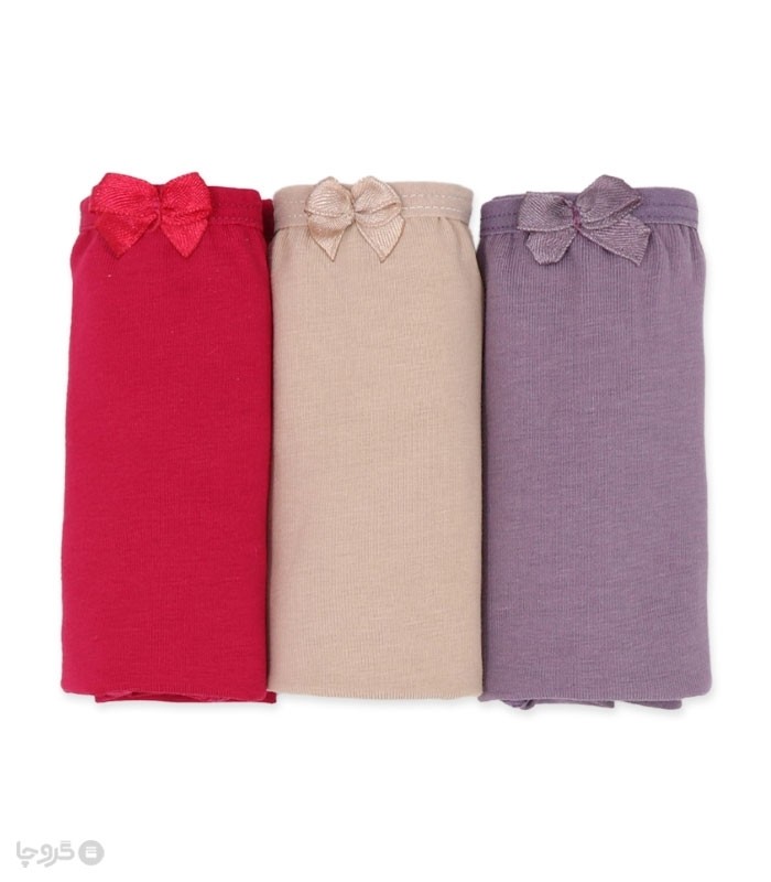 خرید عمده پک شورت زنانه اسلیپ نخی Misspel میسپل کد 1000 میکس ساده - 4 بسته 3 عددی