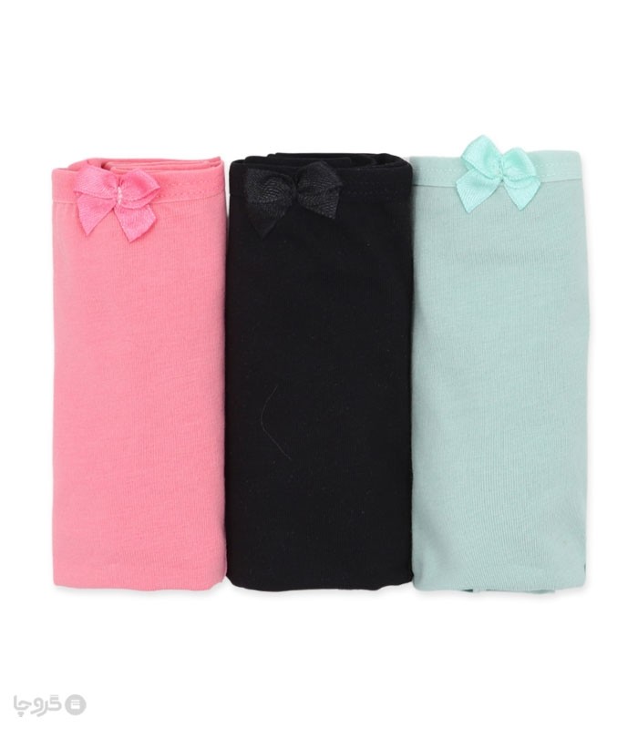 خرید عمده پک شورت زنانه اسلیپ نخی Misspel میسپل کد 1000 میکس ساده - 4 بسته 3 عددی