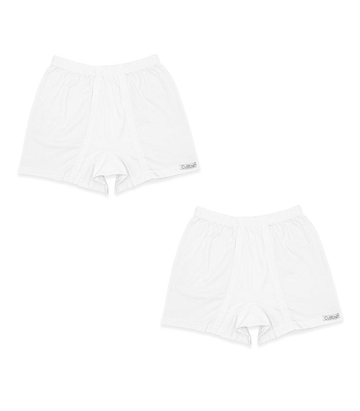 خرید عمده پک شورت مردانه نخی پادار کمر لیفه‌ای Clevent کلونت کد 2400 - 3 بسته 2 عددی