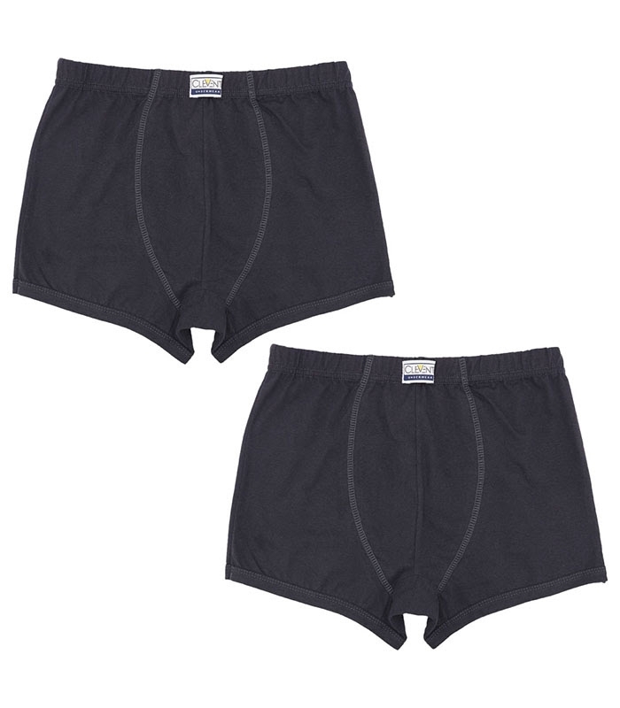 خرید عمده پک شورت مردانه نخی نیم پا کمر لیفه‌ای Clevent کلونت کد 2500 - 3 بسته 2 عددی