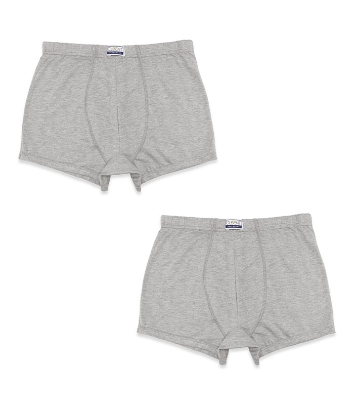 خرید عمده پک شورت مردانه نخی نیم پا کمر لیفه‌ای Clevent کلونت کد 2500 - 3 بسته 2 عددی