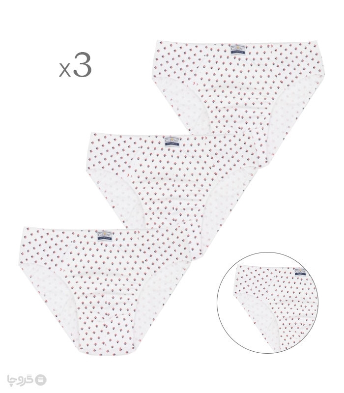 خرید عمده پک شورت مردانه اسلیپ نخی کمر لیفه‌ای Clevent کلونت کد 2111 طرح میکس چاپی - 2 بسته 3 عددی