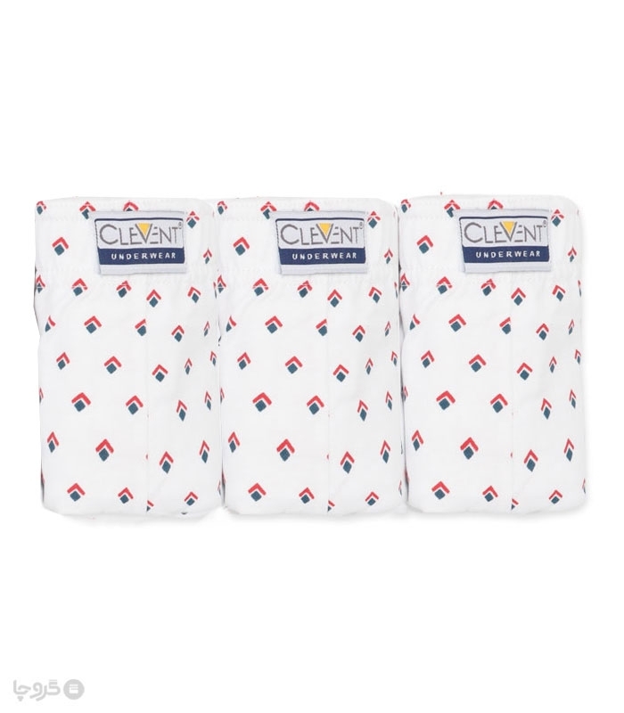 خرید عمده پک شورت مردانه اسلیپ نخی کمر لیفه‌ای Clevent کلونت کد 2111 طرح میکس چاپی - 2 بسته 3 عددی