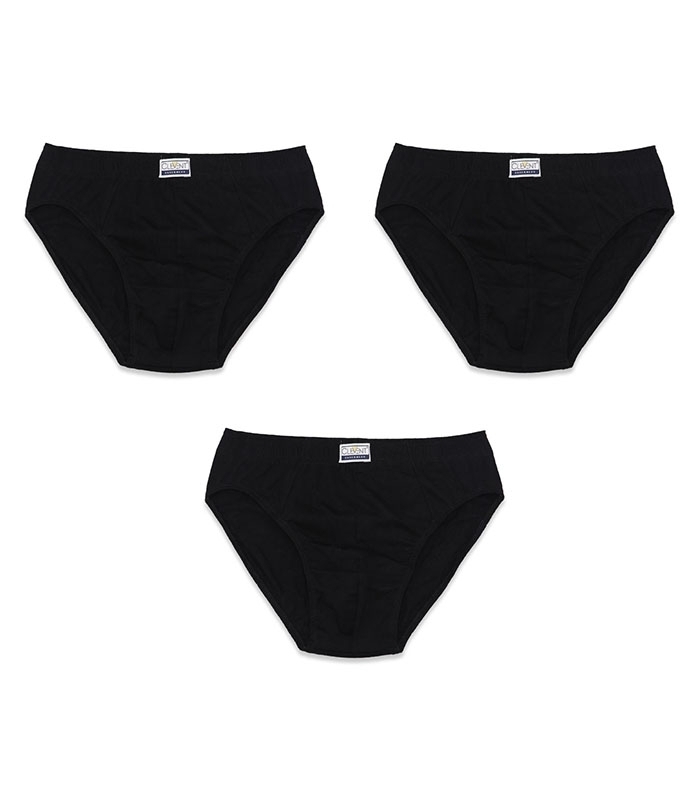 خرید عمده پک شورت مردانه اسلیپ نخی کمر لیفه‌ای Clevent کلونت کد 2100 - 2 بسته 3 عددی