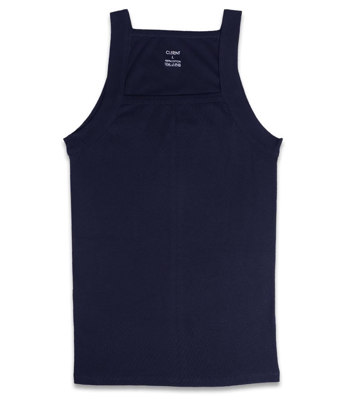 خرید عمده پک زیرپوش نخی رکابی یقه خشتی Clevent کلونت کد 1200 - بسته 6 عددی