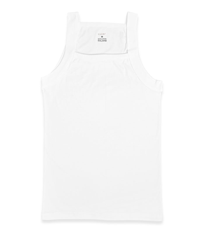 پک زیرپوش نخی رکابی یقه خشتی کلونت کد 1200 - بسته 6 عددی