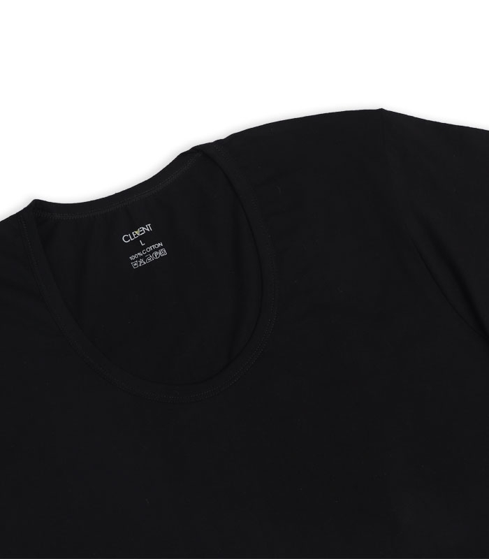 پک زیرپوش نخی نیم آستین یقه گرد کلونت کد 1500 - بسته 6 عددی