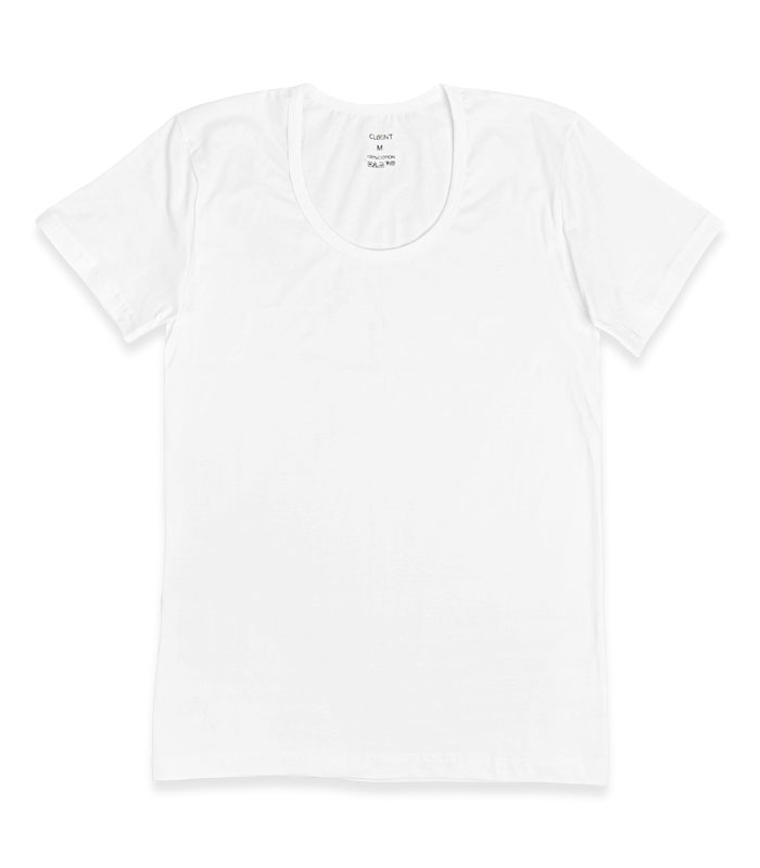 پک زیرپوش نخی نیم آستین یقه گرد کلونت کد 1500 - بسته 6 عددی