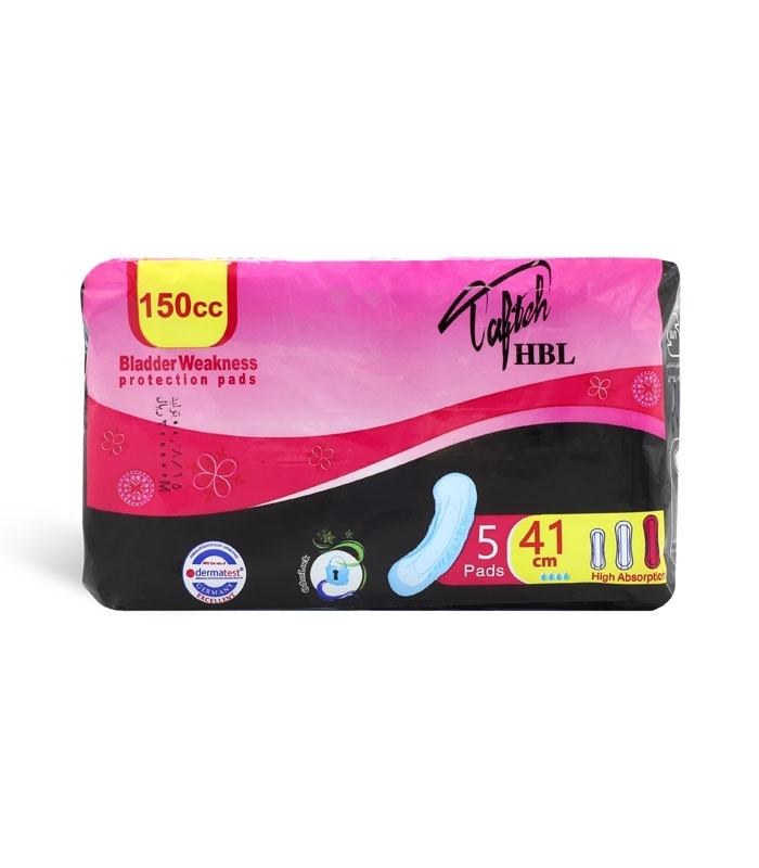 خرید عمده پد‌ بی اختیاری بانوان تافته مناسب برای نشتی شدید کد 1114 - کارتن 40 عددی