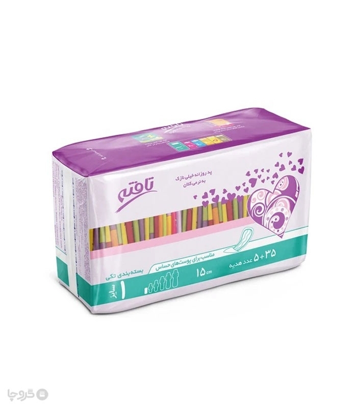 خرید عمده پد ‌بهداشتی روزانه خیلی نازک کتانی تافته کد 1111 - کارتن 30 عددی